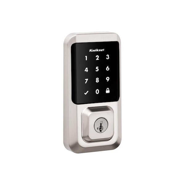 HALO Satin Nickel Single-Cylinder Electronic Smart Lock Deadbolt Featuring SmartKey Security, Touchs