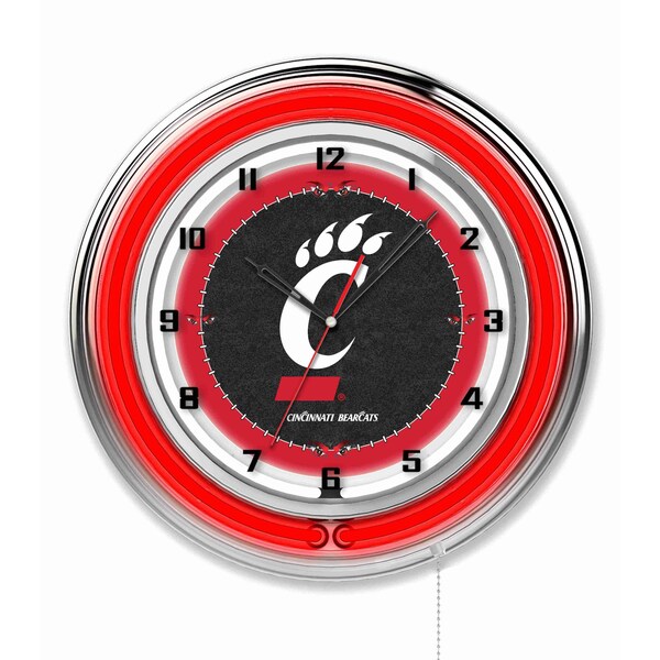 University of Cincinnati Double Neon 19" Clock