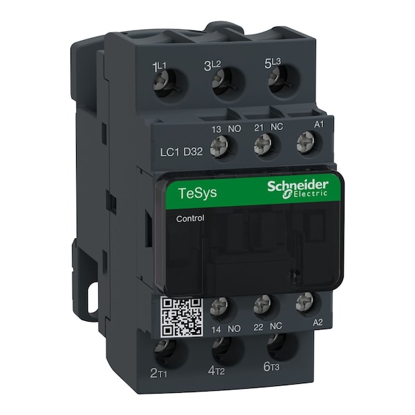 IEC Magnetic Contactor, 1NC/1NO, 600V AC, 3 P, Non-Reversing, Screw Clamp