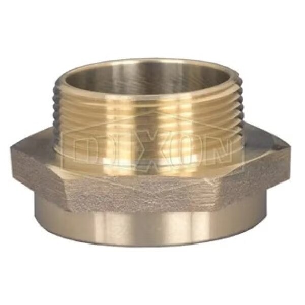 Reducing Hex Nipple, 3 x 2-1/2 in Nominal, Brass, Female NH NST x Male NH NST End Style, Domestic