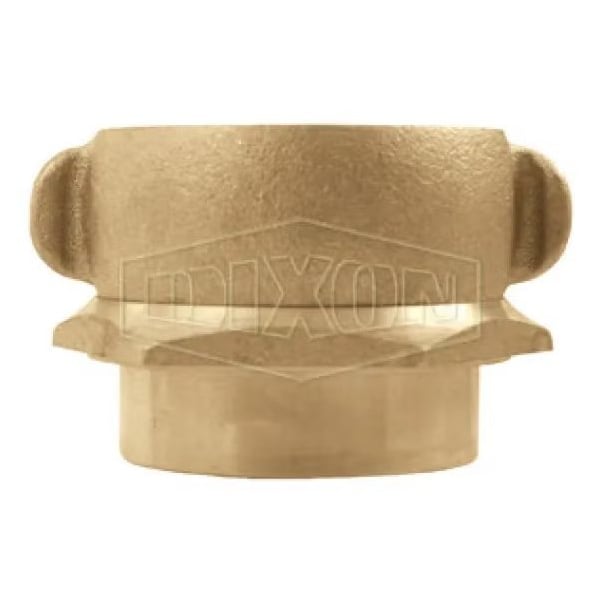 Rocker Lug Adapter, 1-1/2 x 2-1/2 in, FNPT x NST NH Swivel, Brass, Domestic