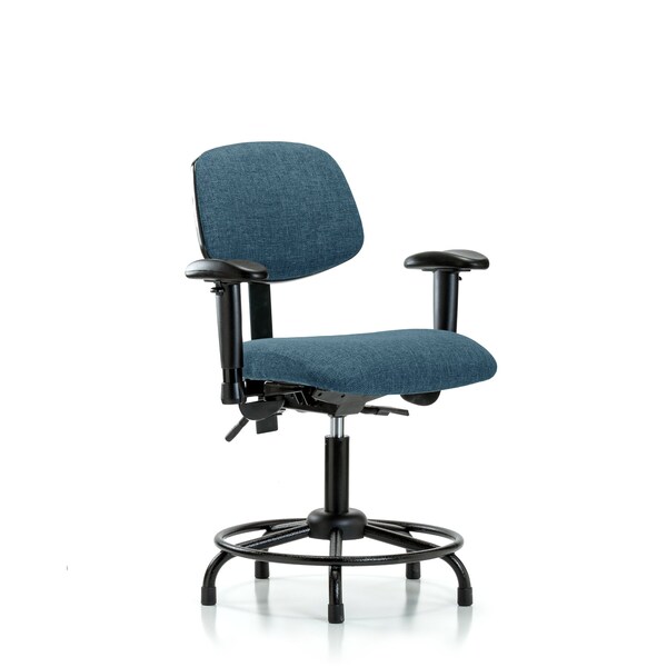 Desk Chair Desk Chair, Fabric, RT AA Glides, Blu, Adjustable Arms, 19" to 24" Height, Fabric, Blue