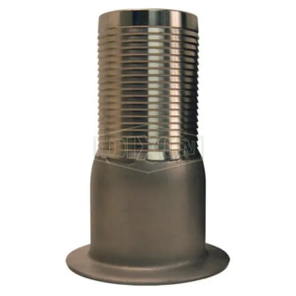 King Turned Back Hose Nipple, 6 in Nominal, 316 SS, Domestic