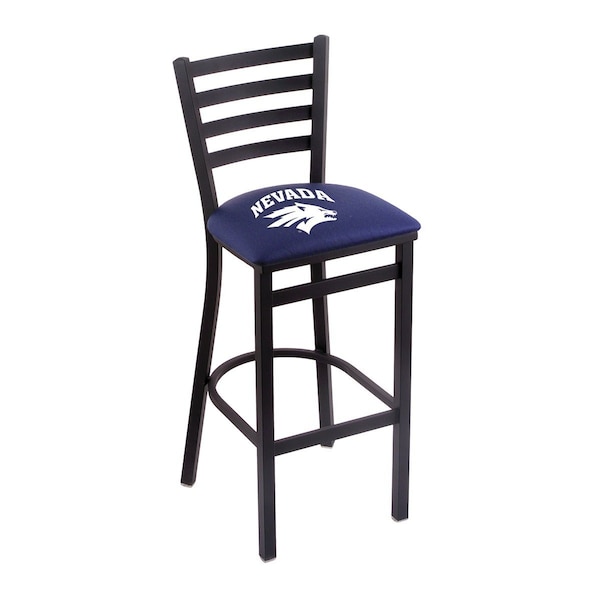 25" Blk Wrinkle Nevada Stationary Counter Stool, Ladder Back