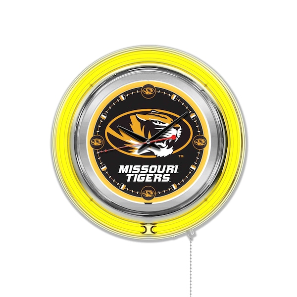 University of Missouri Double Neon 15" Clock