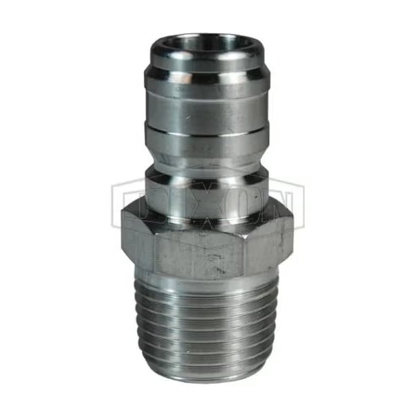 Straight Through Interchange Quick Connect Plug, 1-1/2-11-1/2 Nominal, MNPT, Steel, Domestic