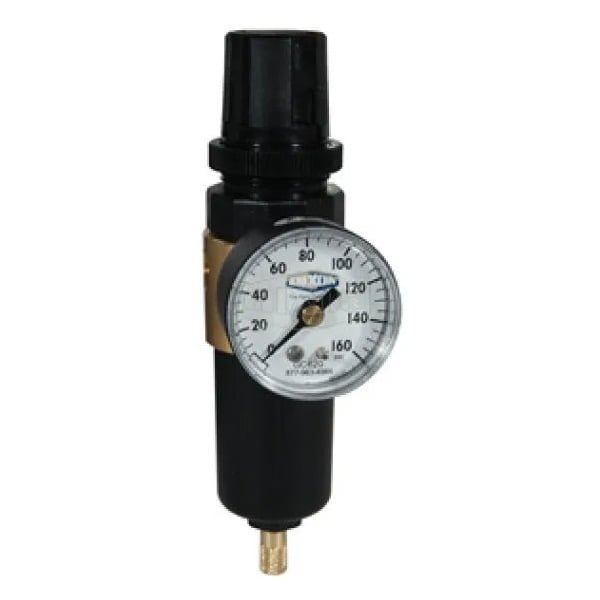 Wilkerson by Self-Relieving Miniature Filter/Regulator with GC620 Gauge, 300 psig Pressure, Zinc Bow
