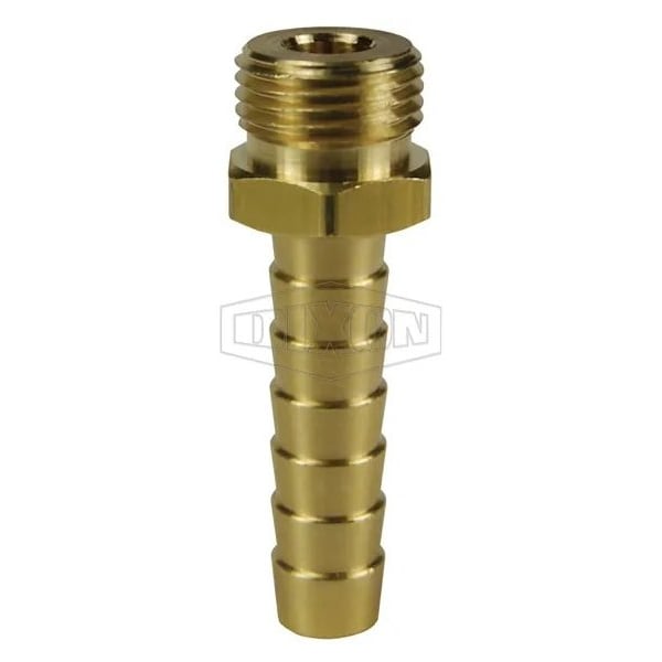 Long Shank Hose Coupling, 1/2 in Nominal, Hose x Male NPSM End Style, Brass