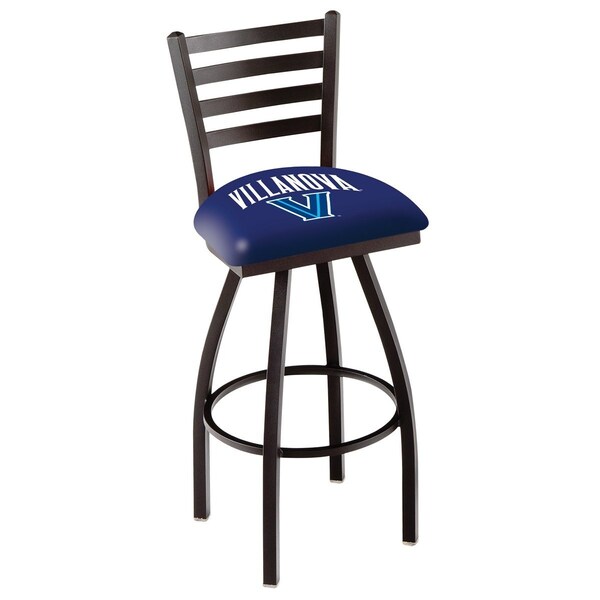 25" Blk Wrinkle Villanova Swivel Bar Stool, Ladder Back