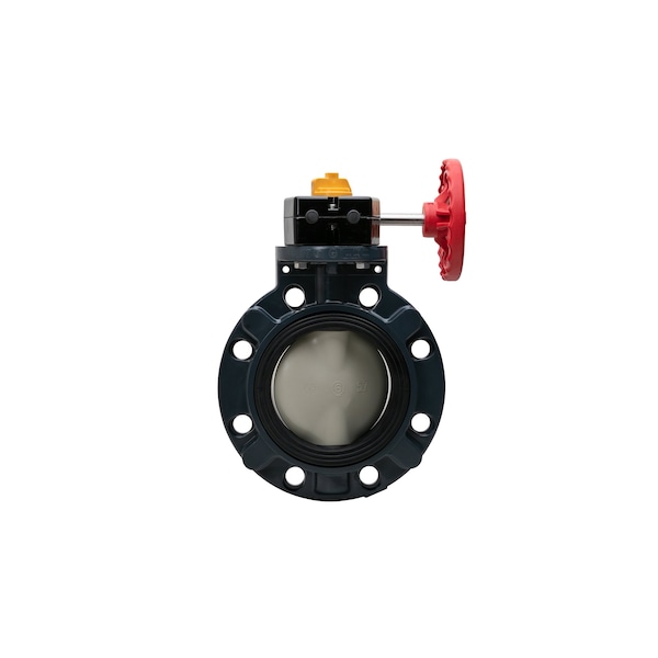 Valv, Bttrfly, T57P, 8", PVC, FKM", PVC, Gr