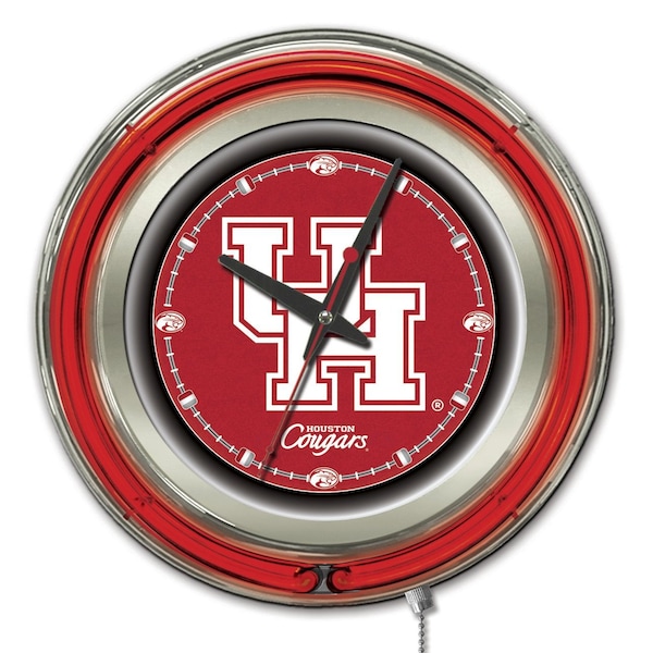 University of Houston Double Neon 15" Clock