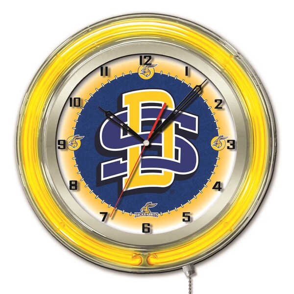 South Dakota State University Double Neon 19" Clock