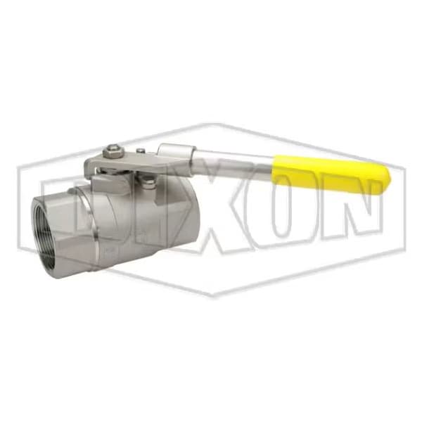 Ball Valve, 2 in Nominal, FNPT End Style, 316 SSss Steel Body, Standard Port, PTFE Softgoods