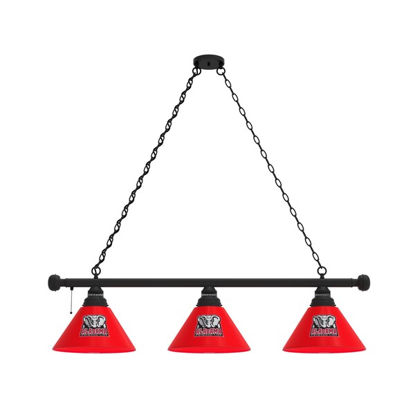 Alabama 3 Shade Billiard Light, Black Fixture