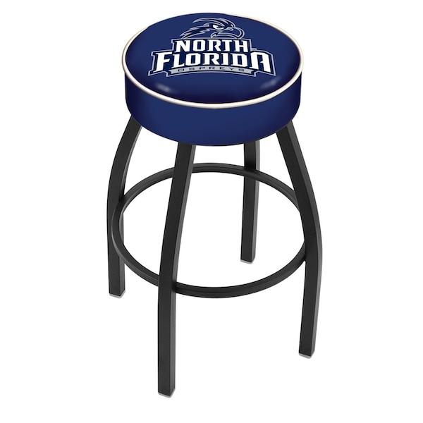 25" 4" North Florida Cushion Seat, Blk Wrinkle Base Swivel Bar Stool