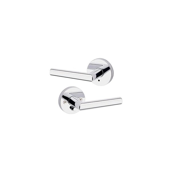 Milan Round Privacy Door Lock W/ 6AL Latch and RCS Strike Bright Chrome Finish