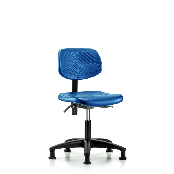 Poly Chair, Desk, Tilt, Glides, Blue