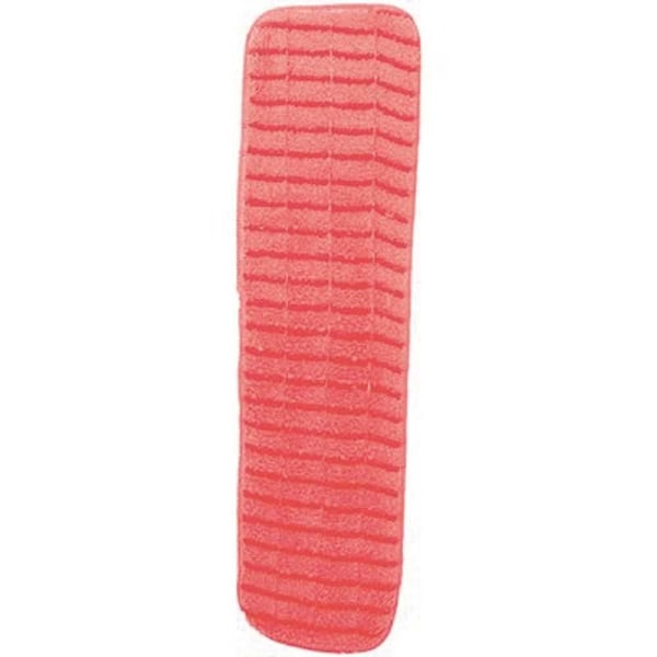 18 in. Red Scrubbing Microfiber Flat Mop Pad, 3PK