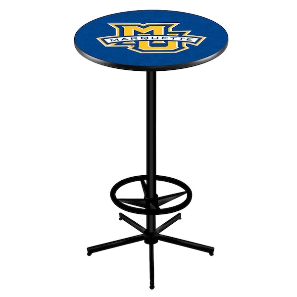 42" Black Marquette Pub Table