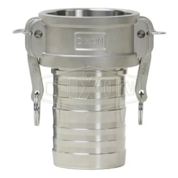 Global King Crimp Type-C Cam and Groove Coupler with Buna-N Seal, 1 in Nominal, 316 SSss Steel
