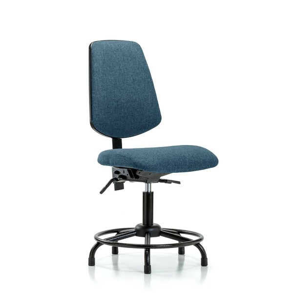 Desk Chair Fab Desk Chair, Med, Bk, RT, Tilt Glds, Blu, No Arms, 19" to 24" Height, Fabric, Blue