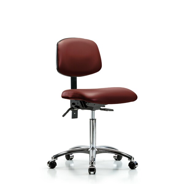 Vinyl Chair Chrome, Med Bench, Casters, Borscht