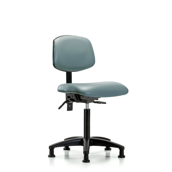 Vinyl Chair, Med Bench, Tilt, Glides, Storm
