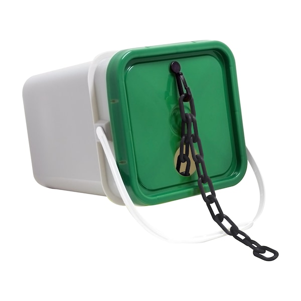 1" x 350' Slate Gray Plastic Safety Chain - Pail