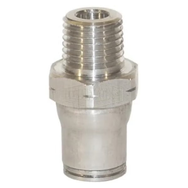 Legris by  Push-In Connector, 1/8 x 1/4 in Nominal, MNPT x Tube, 290 psi Pressure, SS, Domestic
