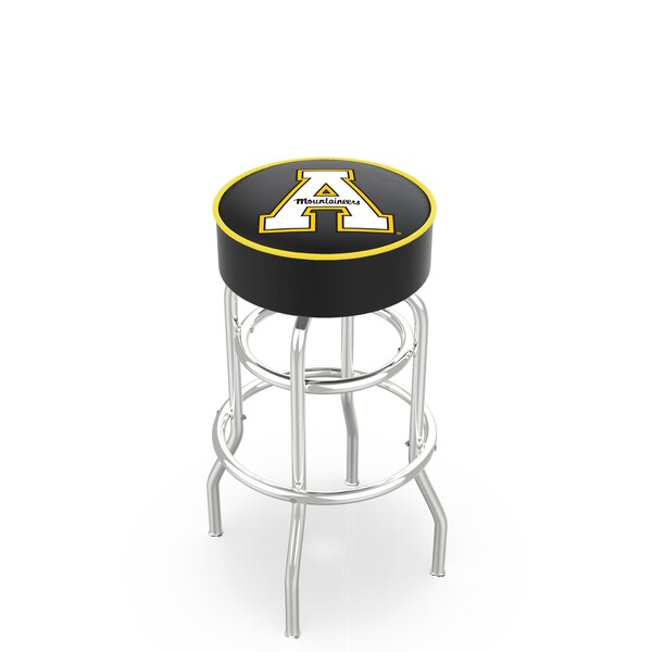 25" Appalachian State Cushion Seat, 2-Ring Chrome Swivel Bar Stool
