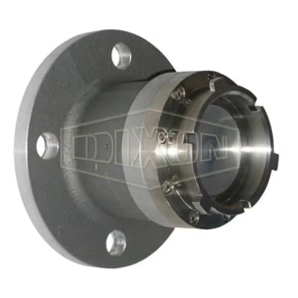 Mann-Tek by  Dry Disconnect Tank Unit Adapter, 3 in Nominal, Quick Disconnect Coupler x Flange, Alum