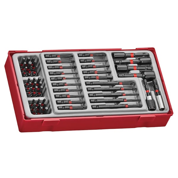 Impact Screwdriver Bits Set Including Nut Setters For Power Tools With 53 Pieces