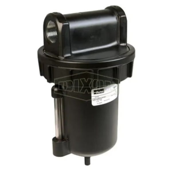 Watts by Hi-Flow Filter with Sight Glass, 1 in Port, 250 psig Pressure Range, 300 SCFM Flow Rate, 40
