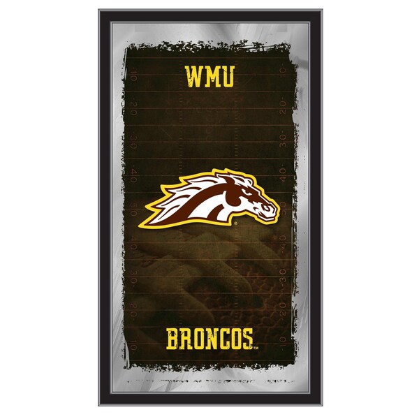Western Michigan 15" x 26" Football Mirror