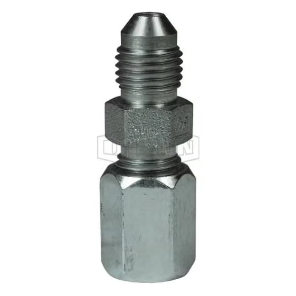 The Right Connection Flareless Bite Fitting, 3/8 x 9/16 in Nominal, Male Tube x Male JIC 37Deg End S