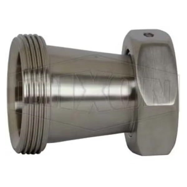 Concentric Reducer with Hex Nut, 2 x 1-1/2 in, Thread Beveled Seat x Plain Beveled Seat, 304 SS