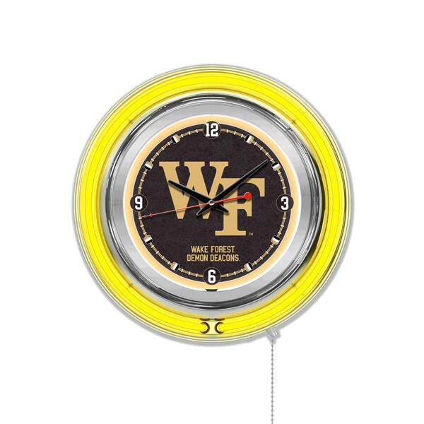 Wake Forest University Double Neon 15" Clock