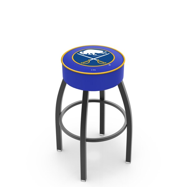 25" 4" Buffalo Sabres Cushion Seat, Blk Wrinkle Base Swivel Bar Stool