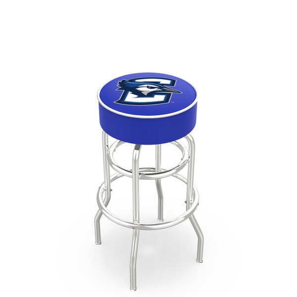 25" Creighton Cushion Seat, 2-Ring Chrome Swivel Bar Stool