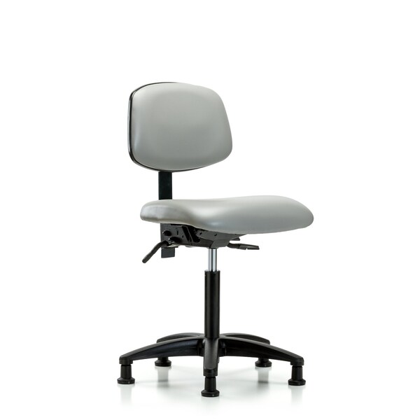 Chair, Vinyl, Med Bench, Glides, Dov, No Arms, 22" to 29" Height, Dove