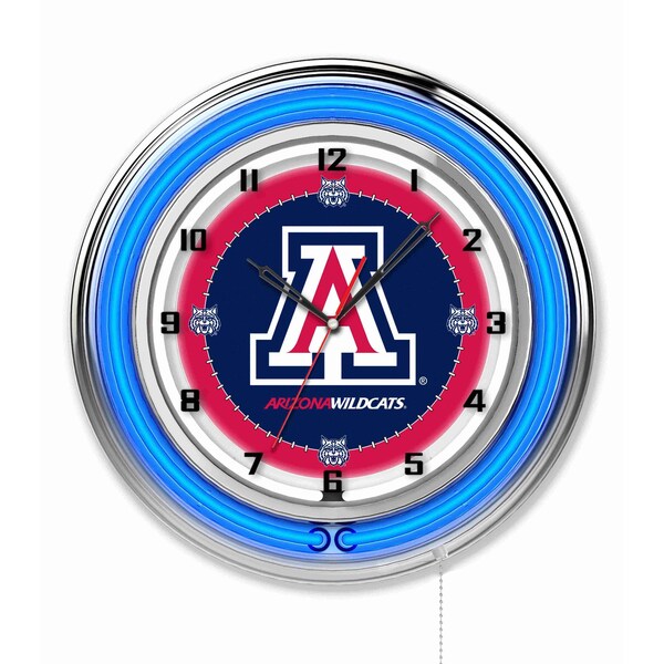 University of Arizona Double Neon 19" Clock