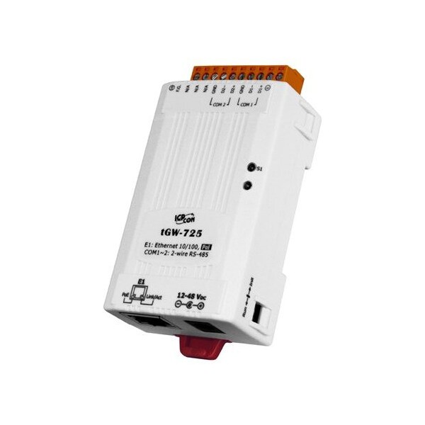 tGW725 Modbus TCP to RTU / ASCII gateway, 2 RS 485 ports