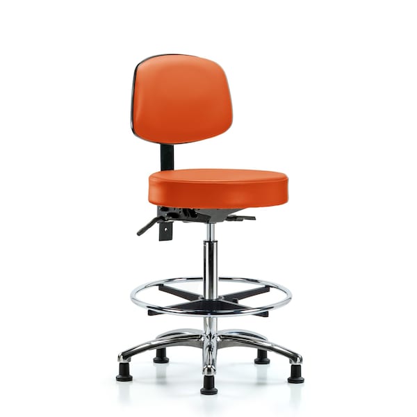 Ben Stool, Hi, Vinyl, Bk, CF, Gld, Orange