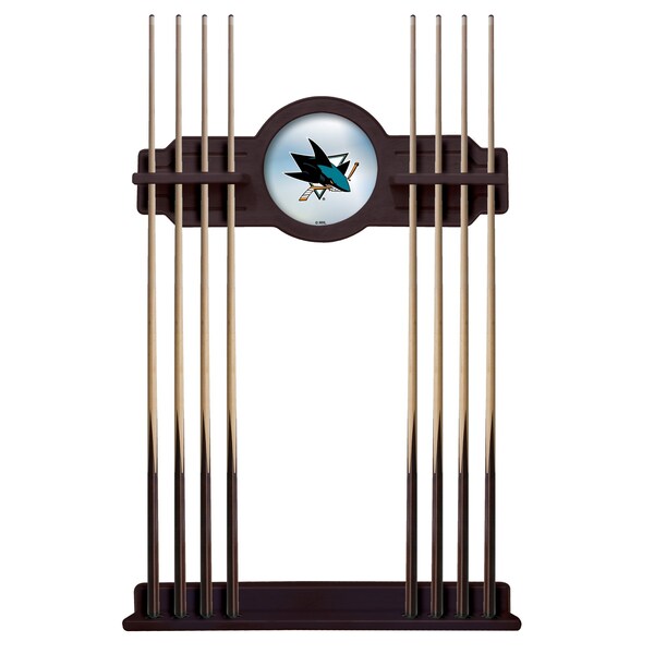 San Jose Sharks Cue Rack in English Tudor Finish
