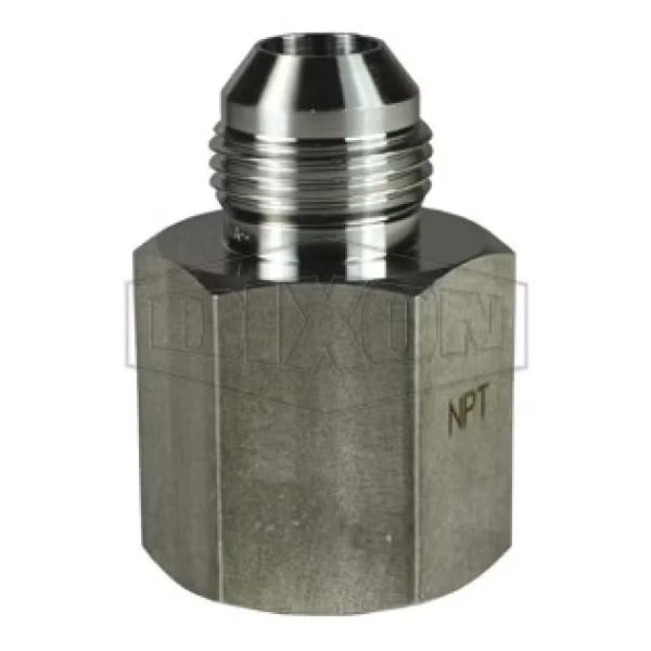 The Right Connection Flare to Pipe Adapter, 9/16-20 x 3/8-18 Nominal, Female JIC 37Deg Flare x Male