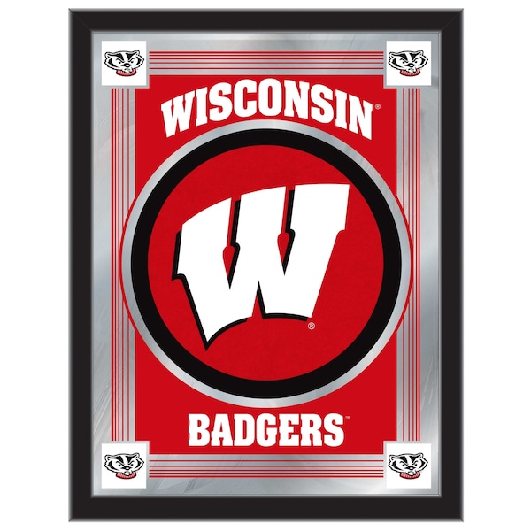 Wisconsin "W" 17" x 22" Logo Mirror