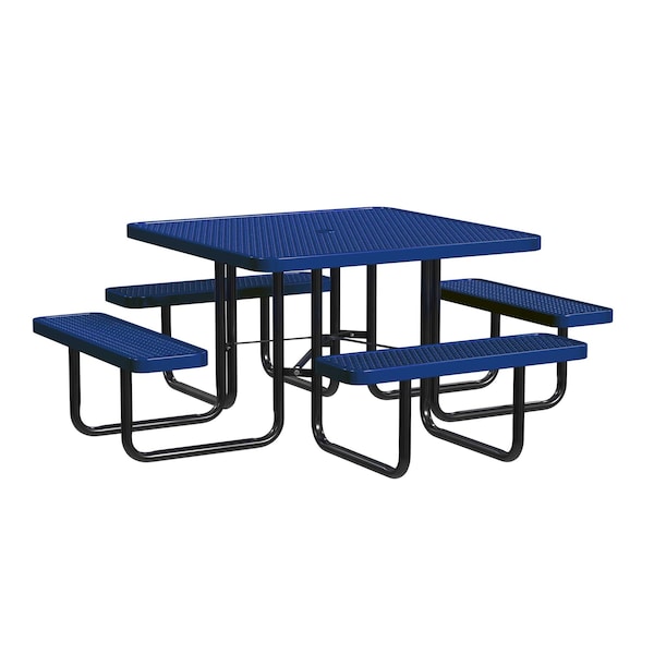 Square Portable Picnic Table, Navy, 46 in L