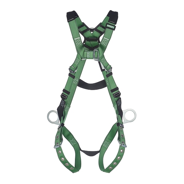 V-Form Harness, Standard, Back & Hip D-Rings; Tongue Buckle Leg Straps