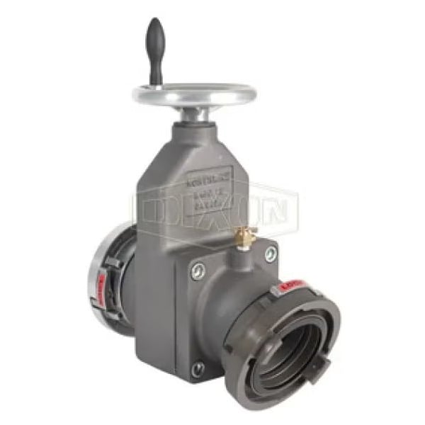 High Strength Large Dia Gate Valve with Air Bleeder, 5 x 4 in, Storz, 356-T6 Aluminum Alloy Bod