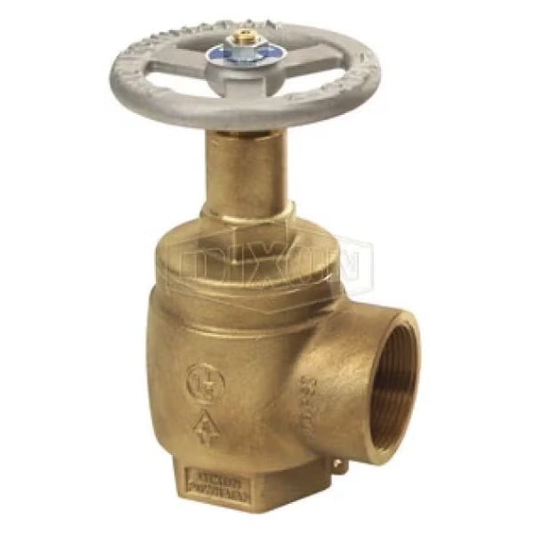 Hose Valve, 2-1/2 in Nominal, FNPT End Style, Brass Body, Hand wheel Actuator
